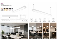 2 x led linear hanglamp 40w – 3cct instelbaar - wit – avenue 3cct - afbeelding 5 van  5