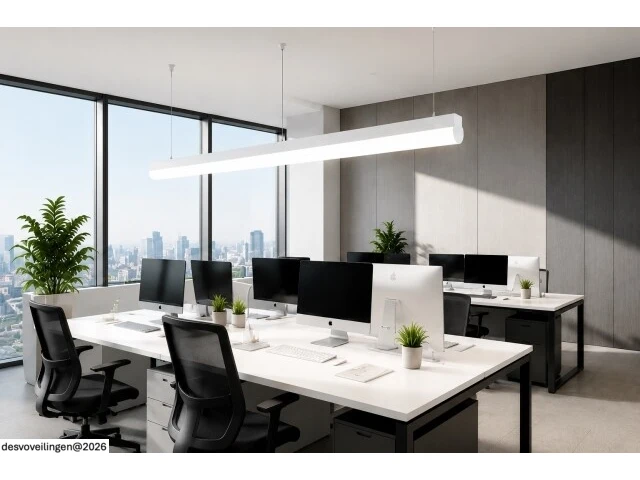 2 x led linear hanglamp 40w – 3cct instelbaar - wit – avenue 3cct - afbeelding 2 van  6
