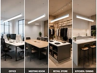 2 x led linear hanglamp 40w – 3cct instelbaar - wit – avenue 3cct - afbeelding 4 van  6