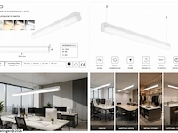 2 x led linear hanglamp 40w – 3cct instelbaar - wit – avenue 3cct - afbeelding 6 van  6