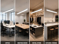 2 x led linear hanglamp 40w – 3cct instelbaar - wit – avenue 3cct - afbeelding 3 van  5