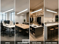 2 x led linear hanglamp 40w – 3cct instelbaar - wit – avenue 3cct - afbeelding 4 van  6