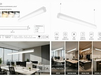 2 x led linear hanglamp 40w – 3cct instelbaar - wit – avenue 3cct - afbeelding 6 van  6