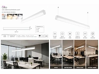2 x led linear hanglamp 40w – 3cct instelbaar - wit – avenue 3cct - afbeelding 5 van  5