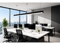 2 x led linear hanglamp 40w – 3cct instelbaar - zwart – avenue 3cct - afbeelding 1 van  4