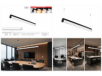 2 x led linear hanglamp 40w – 3cct instelbaar - zwart – avenue 3cct - afbeelding 4 van  4