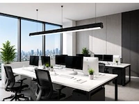 2 x led linear hanglamp 40w – 3cct instelbaar - zwart – avenue 3cct