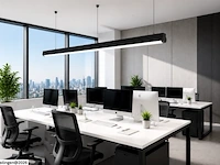 2 x led linear hanglamp 40w – 3cct instelbaar - zwart – avenue 3cct - afbeelding 2 van  6
