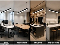 2 x led linear hanglamp 40w – 3cct instelbaar - zwart – avenue 3cct - afbeelding 4 van  6