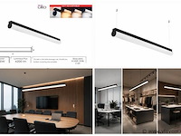 2 x led linear hanglamp 40w – 3cct instelbaar - zwart – avenue 3cct - afbeelding 5 van  5
