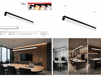 2 x led linear hanglamp 40w – 3cct instelbaar - zwart – avenue 3cct - afbeelding 5 van  5
