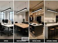 2 x led linear hanglamp 40w – 3cct instelbaar - zwart – avenue 3cct - afbeelding 4 van  6