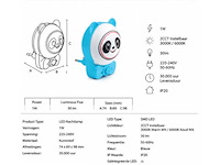 2 x led nachtlamp 1w – 2cct instelbaar - panda design – ip20 – andy 2cct - afbeelding 6 van  15