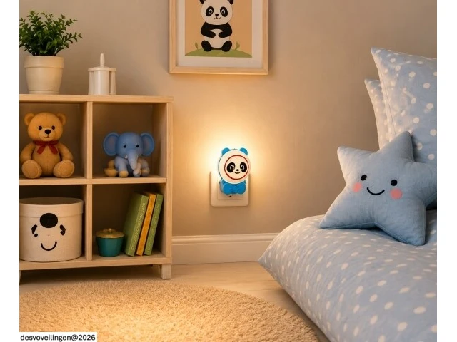 2 x led nachtlamp 1w – 2cct instelbaar - panda design – ip20 – andy 2cct - afbeelding 4 van  6