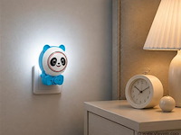 2 x led nachtlamp 1w – 2cct instelbaar - panda design – ip20 – andy 2cct - afbeelding 1 van  5
