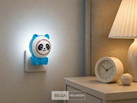 2 x led nachtlamp 1w – 2cct instelbaar - panda design – ip20 – andy 2cct - afbeelding 1 van  6