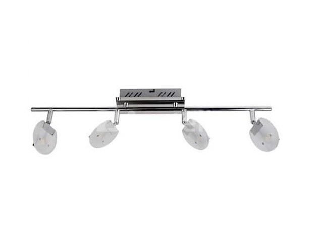 2 x led-plafondspotlights – 4 x 5w – 4000k neutraal wit – ip20 – model hl7164l - afbeelding 1 van  4