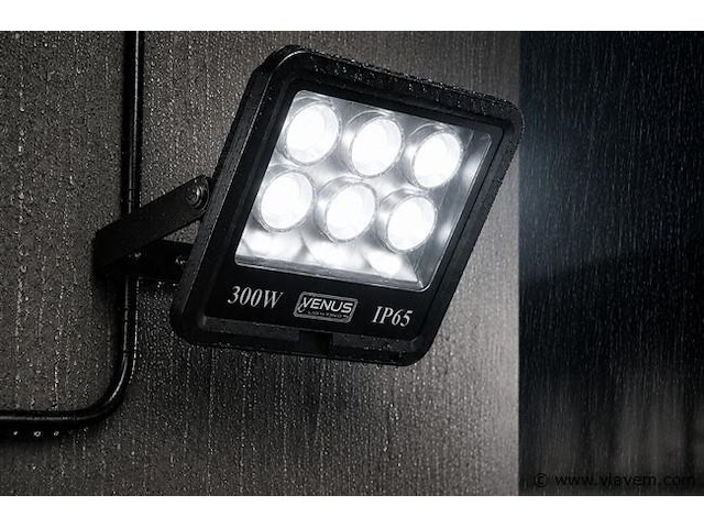 2 x led schijnwerper 300w – 6500k koud wit – ip65 – eyes-300 - afbeelding 1 van  5