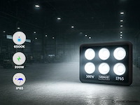2 x led schijnwerper 300w – 6500kkoud wit – ip65 waterdicht - afbeelding 1 van  5