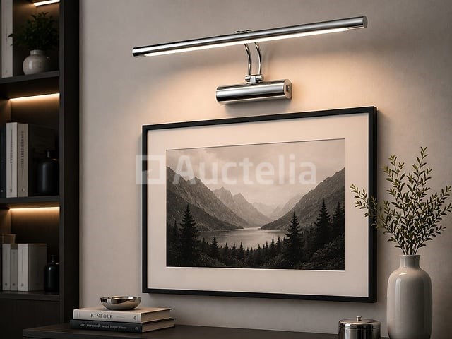 2 x led spiegel / schilderijlamp 12w – 4200k neutraal wit - chroom – ip45 – anka-12 - afbeelding 1 van  5
