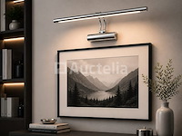 2 x led spiegel / schilderijlamp 12w – 4200k neutraal wit - chroom – ip45 – anka-12 - afbeelding 1 van  5
