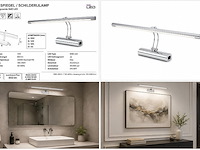 2 x led spiegel / schilderijlamp 12w – 4200k neutraal wit - chroom – ip45 – anka-12 - afbeelding 5 van  5
