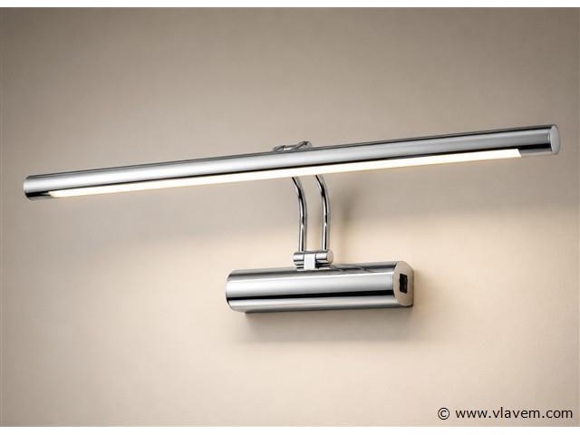 2 x led spiegel / schilderijlamp 12w – 4200k neutraal wit - chroom – ip45 – anka-12 - afbeelding 2 van  5