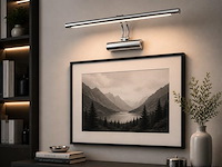 2 x led spiegel / schilderijlamp 12w – 4200k neutraal wit - chroom – ip45 – anka-12 - afbeelding 1 van  5