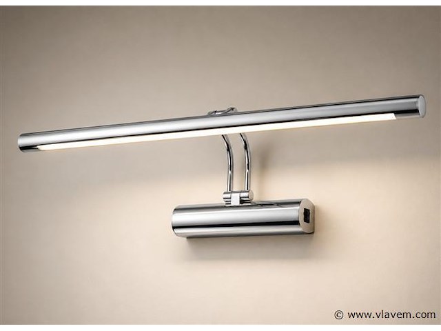 2 x led spiegel / schilderijlamp 12w – 4200k neutraal wit - chroom – ip45 – anka-12 - afbeelding 2 van  5