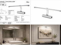 2 x led spiegel / schilderijlamp 12w – 4200k neutraal wit - chroom – ip45 – anka-12 - afbeelding 5 van  5