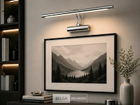 2 x led spiegel / schilderijlamp 12w – 4200k neutraal wit - chroom – ip45 – anka-12 - afbeelding 2 van  6