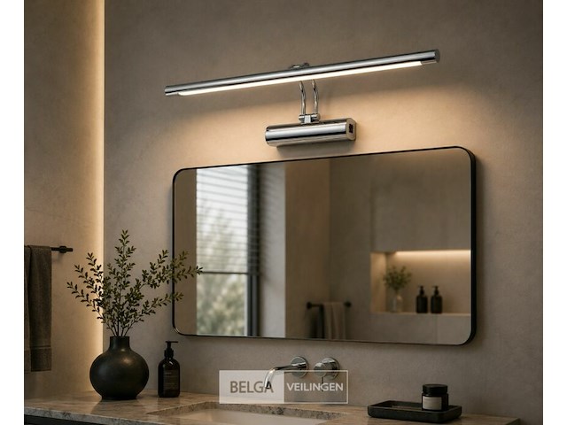 2 x led spiegel / schilderijlamp 12w – 4200k neutraal wit - chroom – ip45 – anka-12 - afbeelding 4 van  6