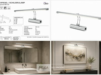 2 x led spiegel / schilderijlamp 12w – 4200k neutraal wit - chroom – ip45 – anka-12 - afbeelding 6 van  6