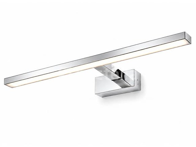 2 x led spiegel / schilderijlamp 12w – 4200k neutraal wit - chroom – ip45 – leylek-12 - afbeelding 2 van  5