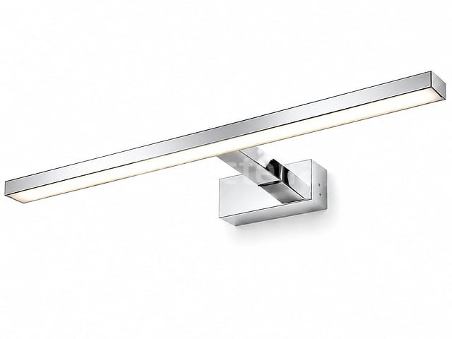 2 x led spiegel / schilderijlamp 12w – 4200k neutraal wit - chroom – ip45 – leylek-12 - afbeelding 4 van  5