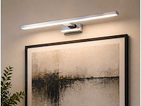 2 x led spiegel / schilderijlamp 12w – 4200k neutraal wit - chroom – ip45 – leylek-12 - afbeelding 1 van  5
