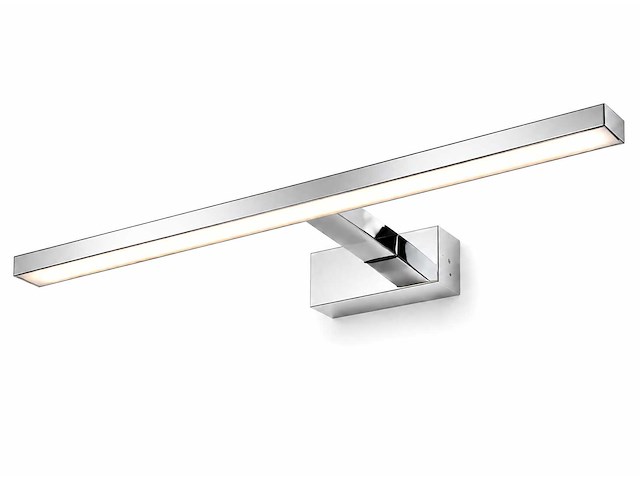 2 x led spiegel / schilderijlamp 12w – 4200k neutraal wit - chroom – ip45 – leylek-12 - afbeelding 2 van  5