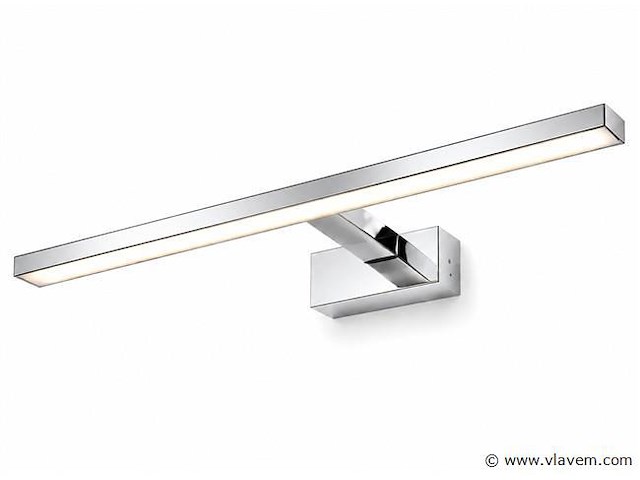 2 x led spiegel / schilderijlamp 12w – 4200k neutraal wit - chroom – ip45 – leylek-12 - afbeelding 2 van  5
