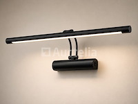 2 x led spiegel / schilderijlamp 12w – 4200k neutraal wit - zwart – ip45 – anka-12 - afbeelding 1 van  5