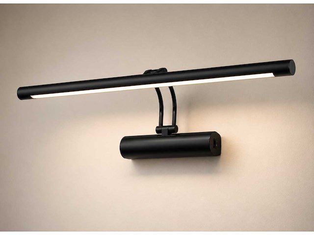 2 x led spiegel / schilderijlamp 12w – 4200k neutraal wit - zwart – ip45 – anka-12 - afbeelding 5 van  5