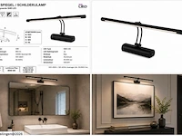 2 x led spiegel / schilderijlamp 12w – 4200k neutraal wit - zwart – ip45 – anka-12 - afbeelding 6 van  6