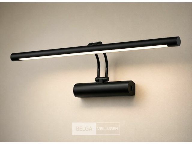 2 x led spiegel / schilderijlamp 12w – 4200k neutraal wit - zwart – ip45 – anka-12 - afbeelding 3 van  6