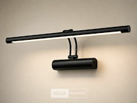 2 x led spiegel / schilderijlamp 12w – 4200k neutraal wit - zwart – ip45 – anka-12 - afbeelding 3 van  6
