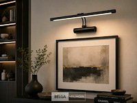 2 x led spiegel / schilderijlamp 12w – 4200k neutraal wit - zwart – ip45 – anka-12 - afbeelding 4 van  6