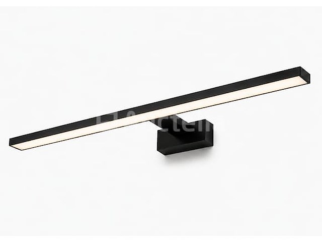 2 x led spiegel / schilderijlamp 12w – 4200k neutraal wit - zwart – ip45 – leylek-12 - afbeelding 2 van  5