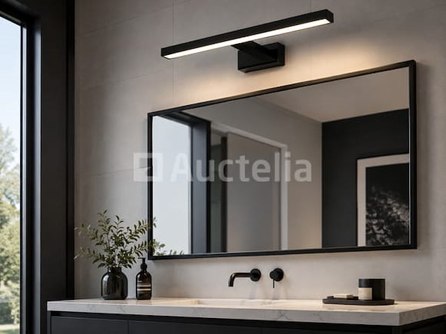 2 x led spiegel / schilderijlamp 12w – 4200k neutraal wit - zwart – ip45 – leylek-12 - afbeelding 5 van  5