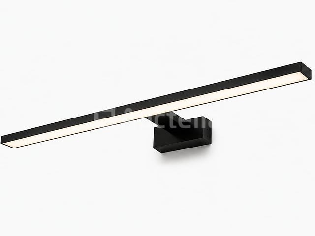 2 x led spiegel / schilderijlamp 12w – 4200k neutraal wit - zwart – ip45 – leylek-12 - afbeelding 2 van  5
