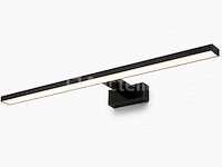 2 x led spiegel / schilderijlamp 12w – 4200k neutraal wit - zwart – ip45 – leylek-12 - afbeelding 2 van  5