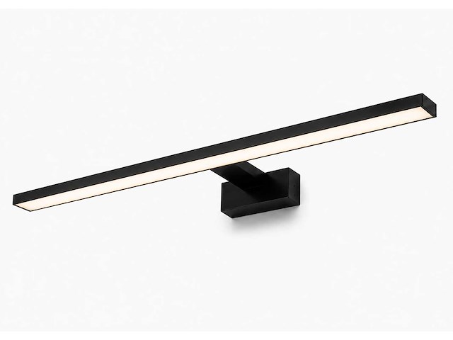 2 x led spiegel / schilderijlamp 12w – 4200k neutraal wit - zwart – ip45 – leylek-12 - afbeelding 2 van  5
