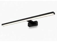 2 x led spiegel / schilderijlamp 12w – 4200k neutraal wit - zwart – ip45 – leylek-12 - afbeelding 2 van  5